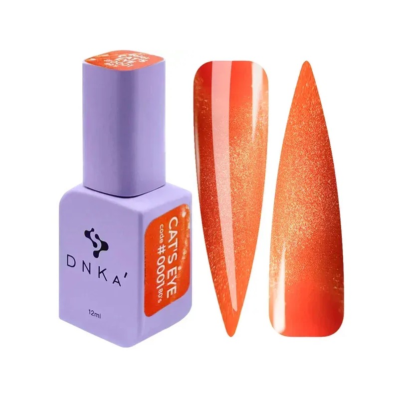 Esmalte de uñas en gel DNKa' Color, tono ojo de gato 0001, años 80, 12 ml