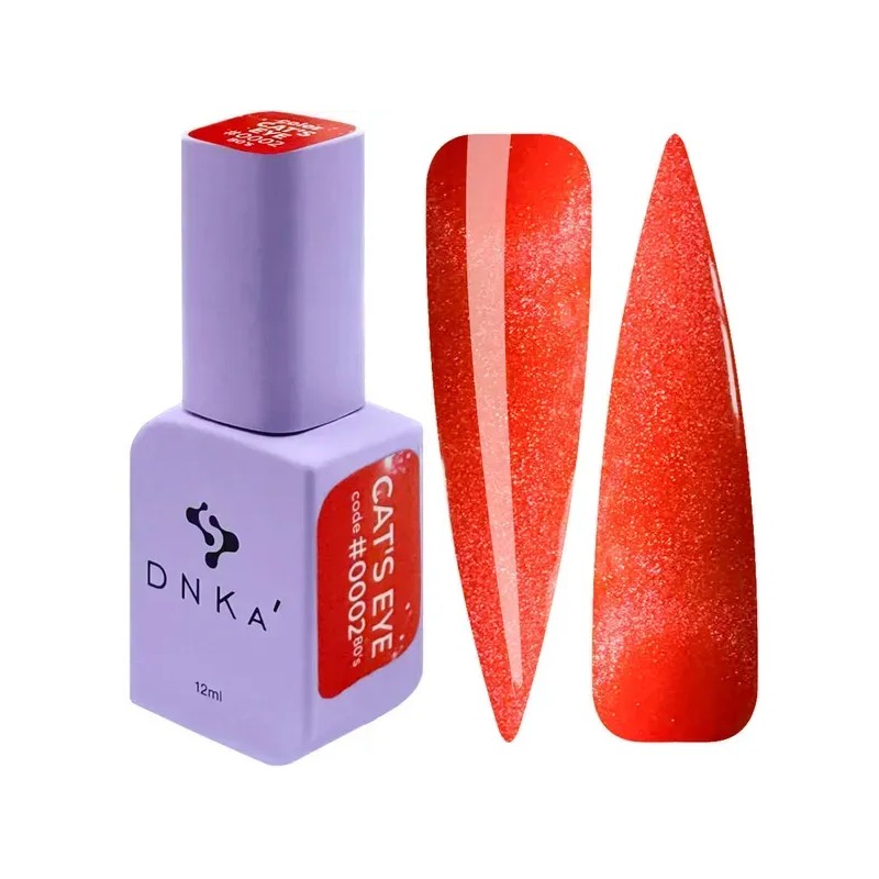 Esmalte de uñas en gel DNKa' Color, tono ojo de gato 0002, años 80, 12 ml