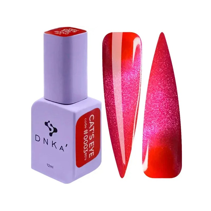 Esmalte de uñas en gel DNKa' Color, tono ojo de gato 0003, años 80, 12 ml
