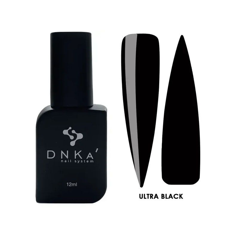 Esmalte de uñas en gel DNKa' Color ULTRA NEGRO, 12 ml
